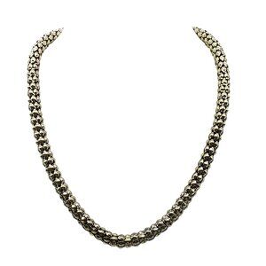 Gold Tone Vintage Popcorn Chain Necklace